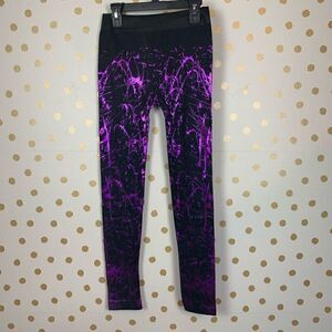 𝅺electric Yoga Paint Yourself Metallic Leggings